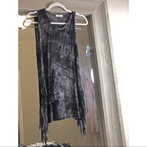 Black fringe tank top